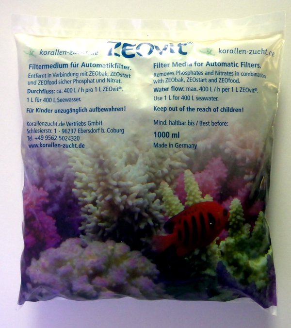 Korallenzucht ZEOvit 1000 ml Automatikfilter