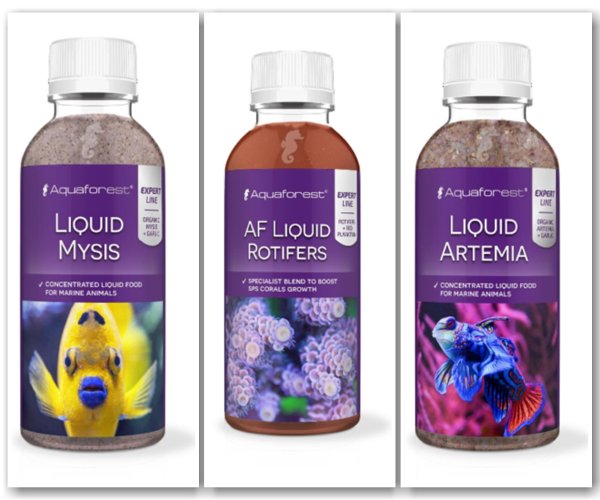 Aquaforest Liquid Set Liquid Artemia 250ml + Liquid Mysis 250ml + Liquid Rotifers 250 ml
